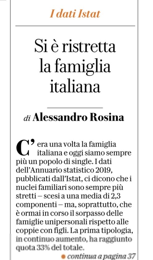 Si E Ristretta La Famiglia Italiana Alessandro Rosina